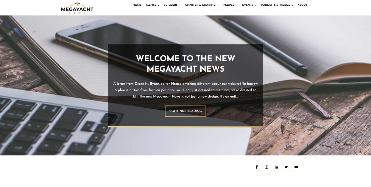 Megayacht news new website homeapage