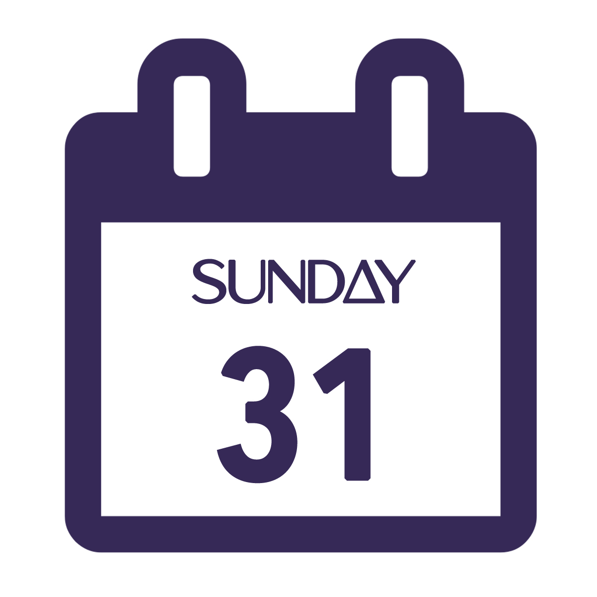Calendar Image_Sunday Sunday calendar icon