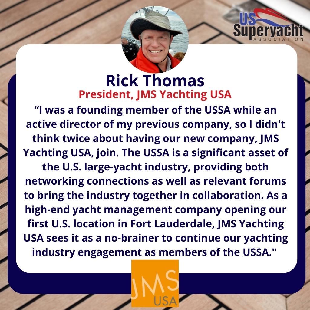 Rick Thomas - JMS Yachting USA - USSA Member Testimonials