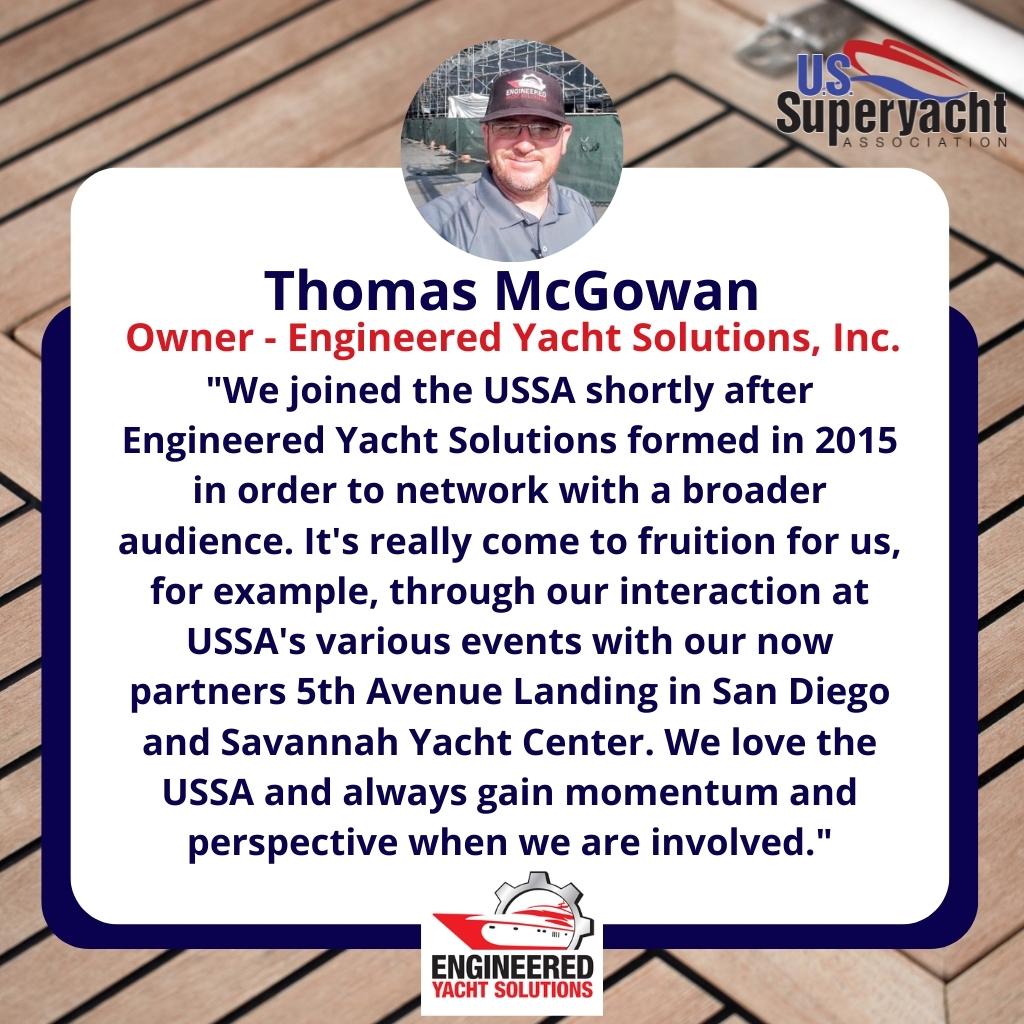 USSA Testimonial - Thomas McGowan - Engineered Yacht Solutions