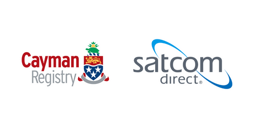 Cayman and Satcom Happy Hour logos