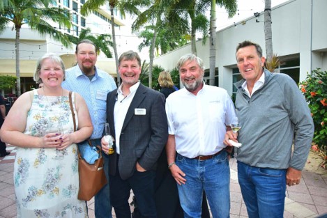 Westport team at cocktail party<br />
