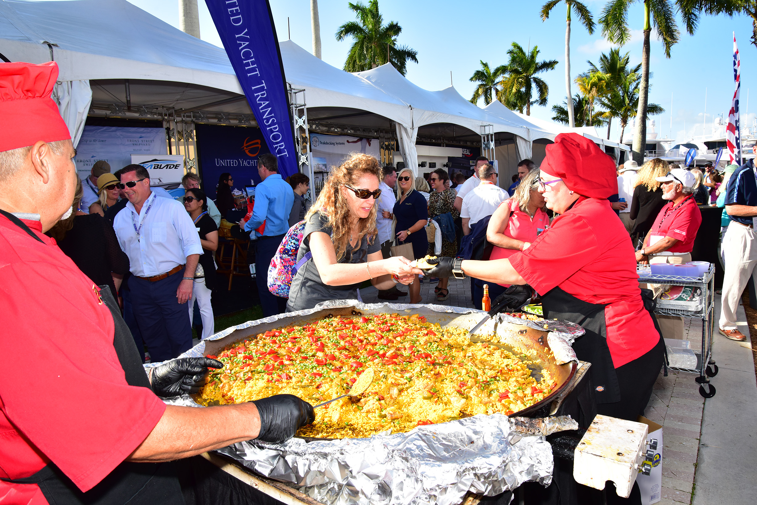 2019 USSA Paella Party - Paella being served